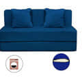Athens Navy Blue Sofa Cum Bed - top_view