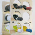 Table top Wine Rack Holds Six Bottles - rear_view