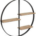3 Tier Round Wall Shelves - front_view