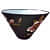Black Printed Cone Lampshade - front_view