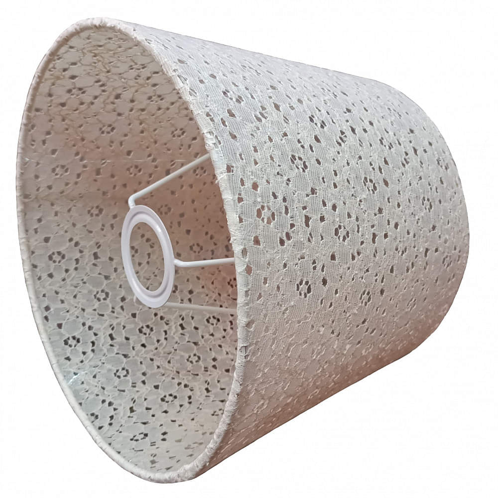 Transparent Taper Lampshade in Off White Color - photo