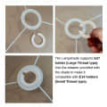 Transparent Taper Lampshade in Off White Color - rear_view