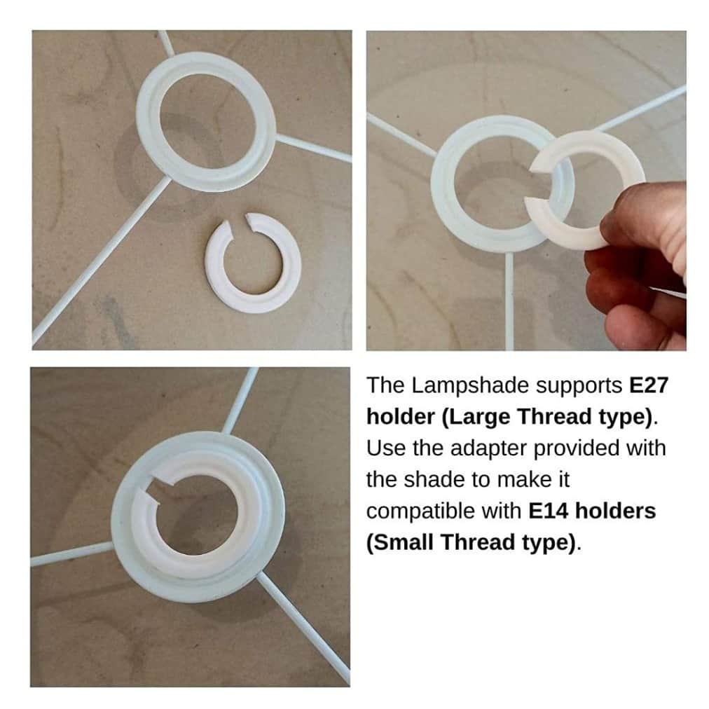 Ivory Color Lampshade - rear_view