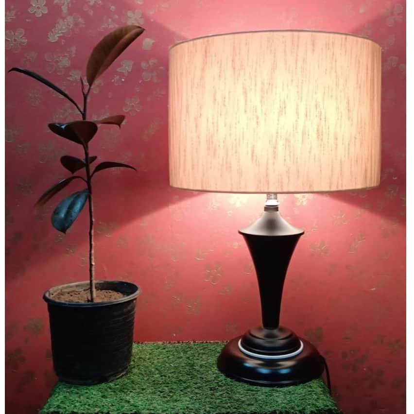 Golden Silk Lampshade - left_view