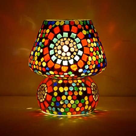 Vintage Glass Made Table Lamp - top_view