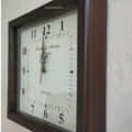 Wooden Wall Clock Square Shape Clock (12 inch) - rear_view