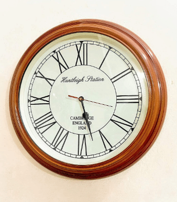 Wooden Wall Clock Antique Look (16 Inch) - rear_view