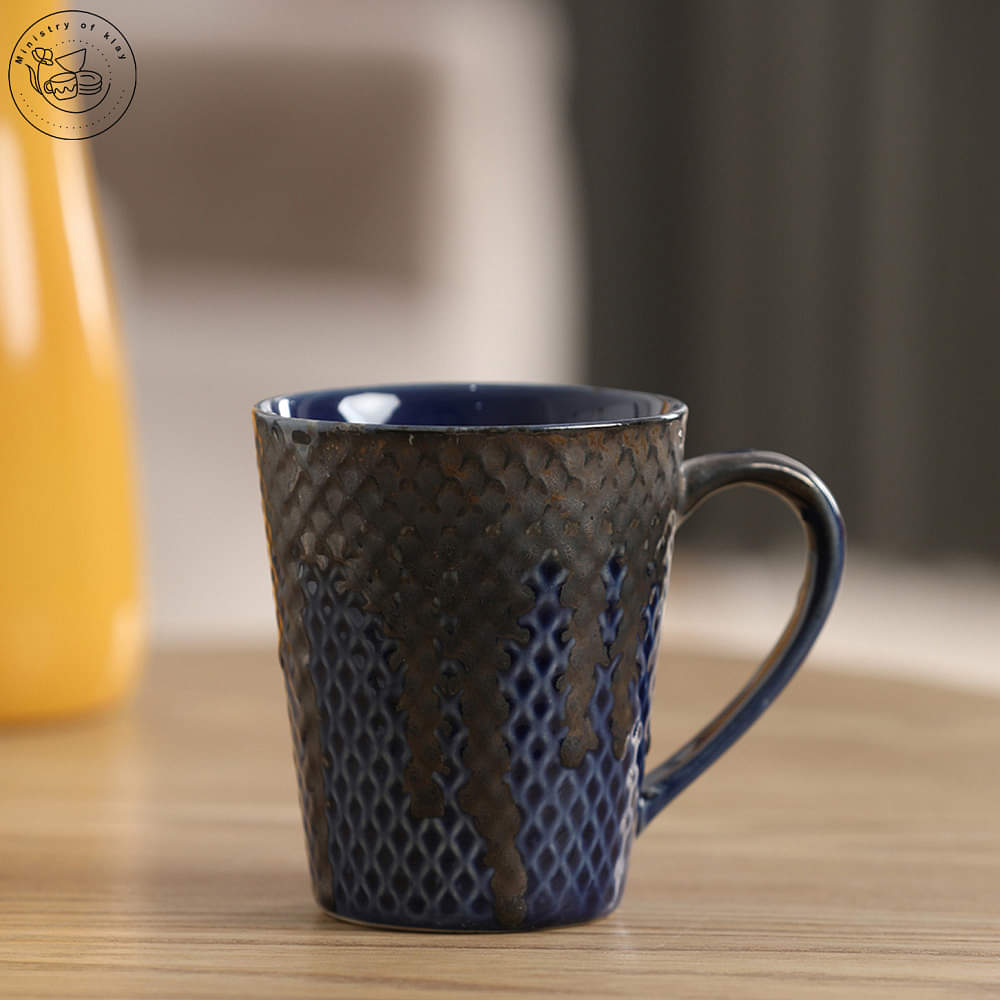 Blue Steel Flow  Ceramic Coffee Mugs (Set of 2) - photo