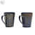 Blue Steel Flow  Ceramic Coffee Mugs (Set of 2) - front_view