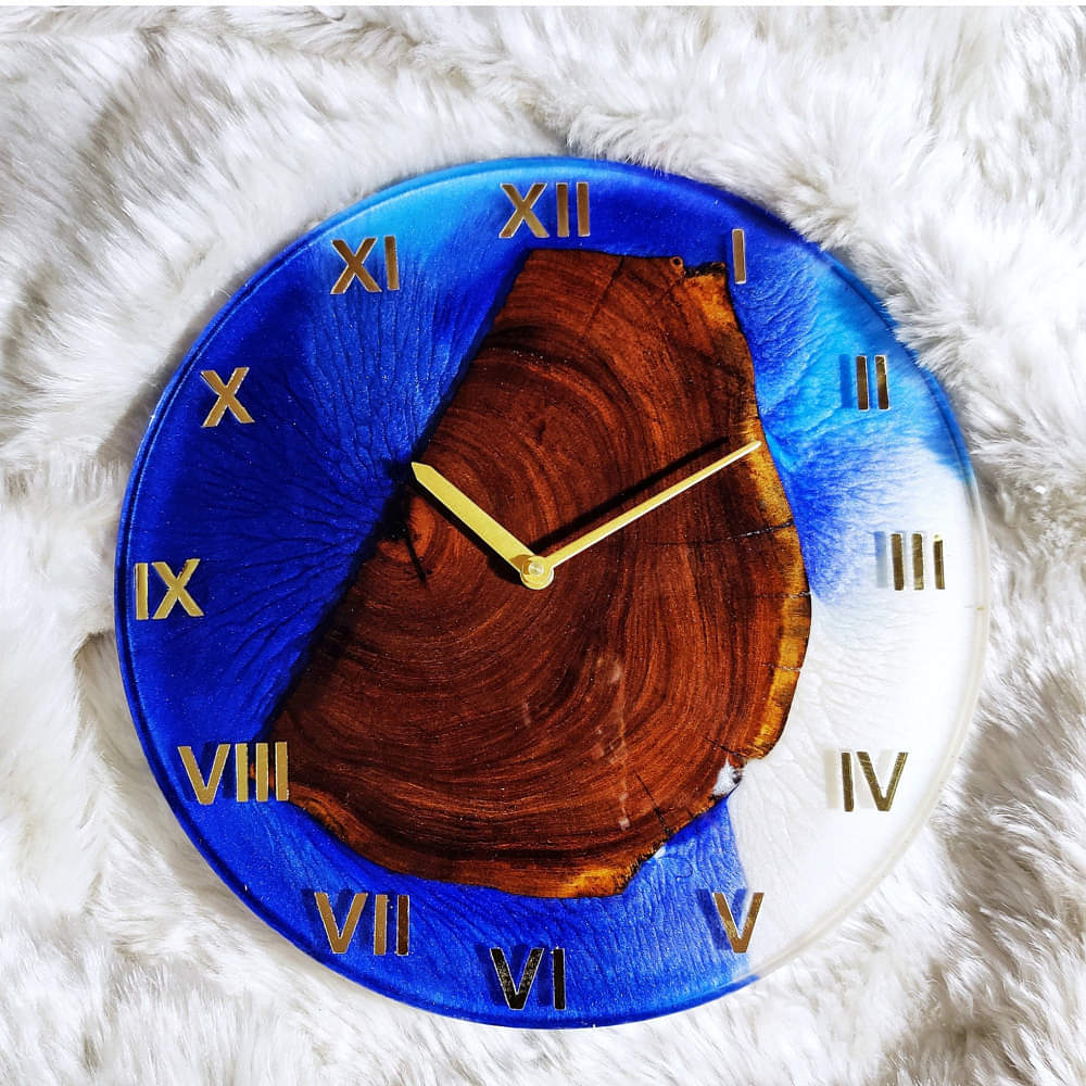Resin Wall Clock 12 Inch Round TRDC024 - photo