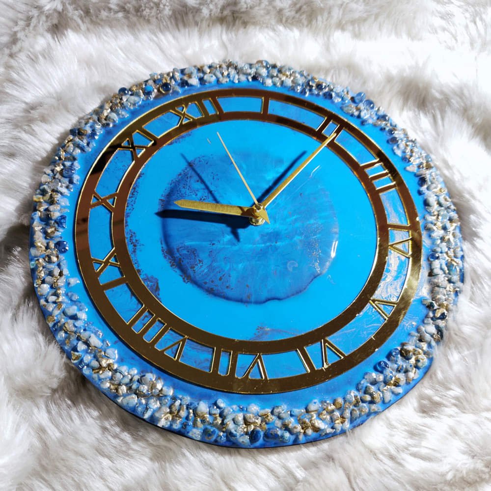Resin Wall Clock 12 Inch Round TRDC027 - photo