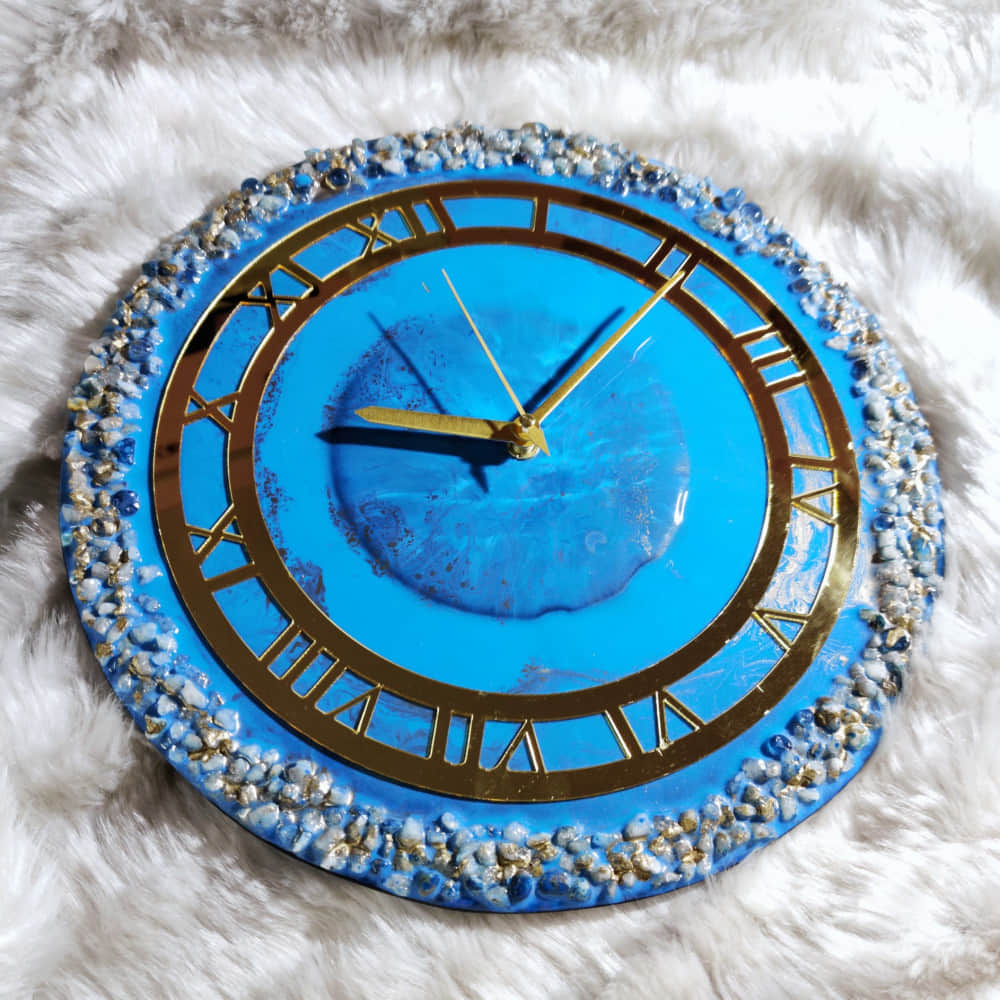 Resin Wall Clock 12 Inch Round TRDC027 - photo