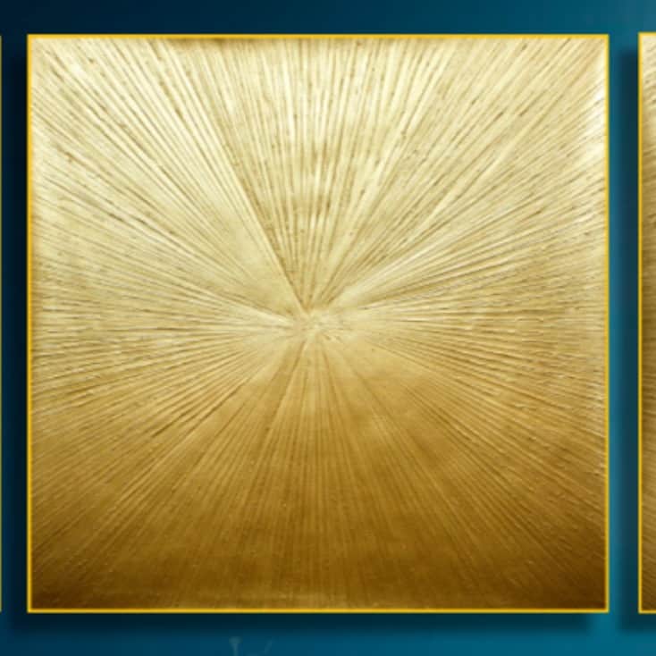 Sun Rays Textured Wall Painting - top_view