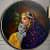Baby Lord Krishna And Yashoda Maya Round Shape Wall Painting - front_view