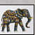 Colorful Elephants set of three paintings - top_view
