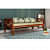 3 Seater Sofa Set Without Pillow | Cream Cushions | Teak Finish - photo