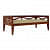 3 Seater Sofa Set Without Pillow | Cream Cushions | Teak Finish - top_view