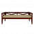 3 Seater Sofa Set Without Pillow | Cream Cushions | Teak Finish - left_view