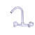 Sink Mixer Deck Mounted Faucet - rear_view