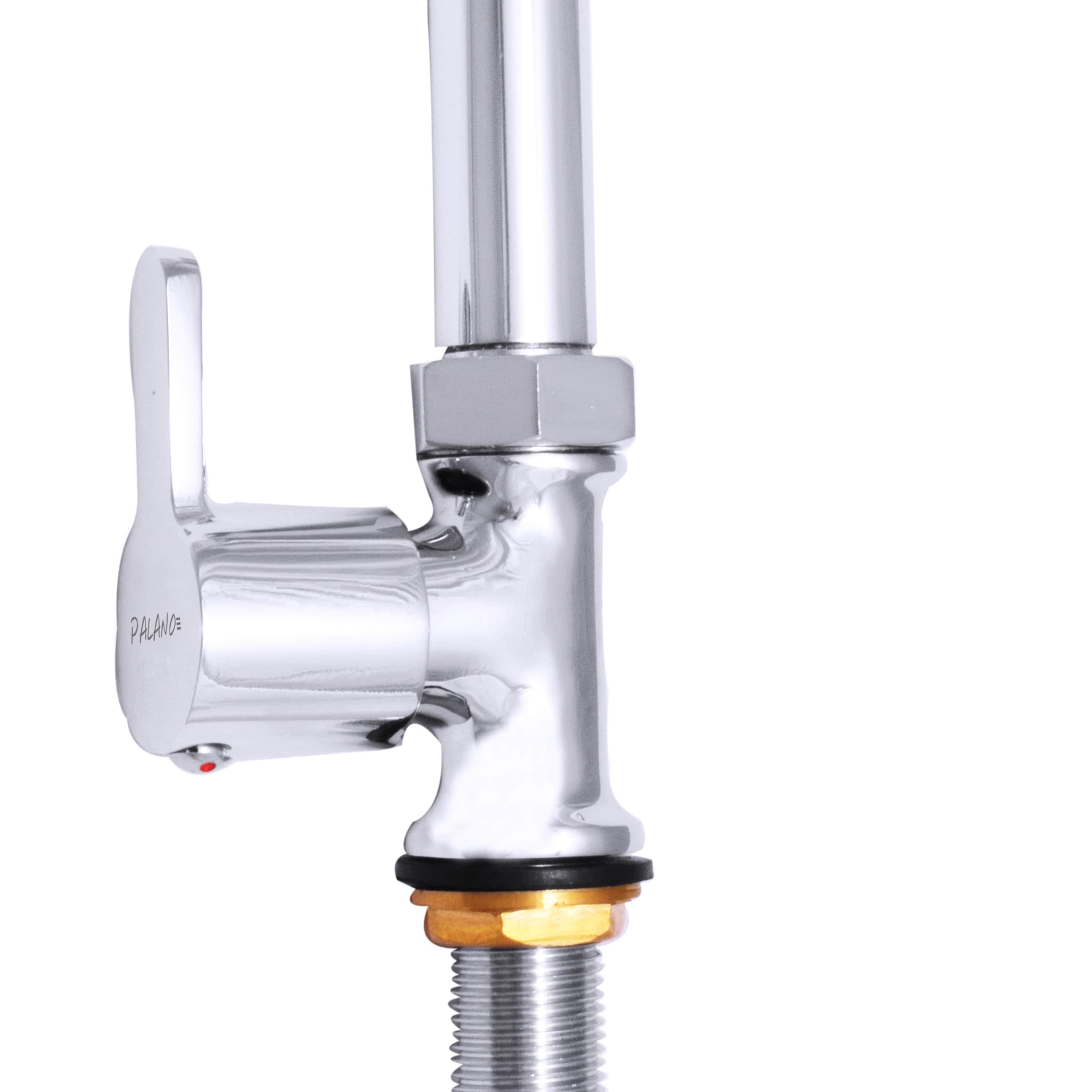 Swan Neck Pillar Cock Tap - front_view