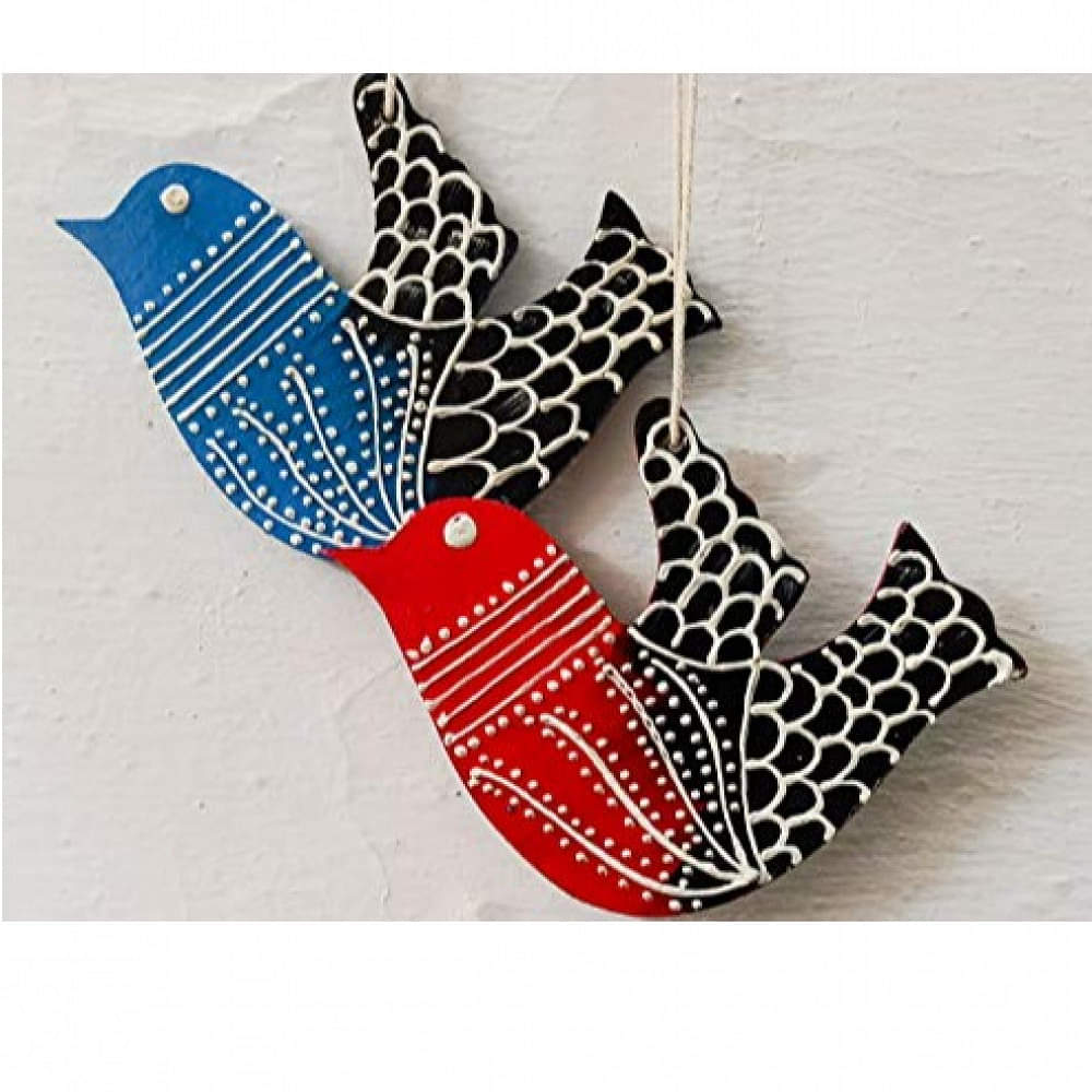 Handicraft Decorative Bird Wall Hanging (Set Of 2 Birds) - photo