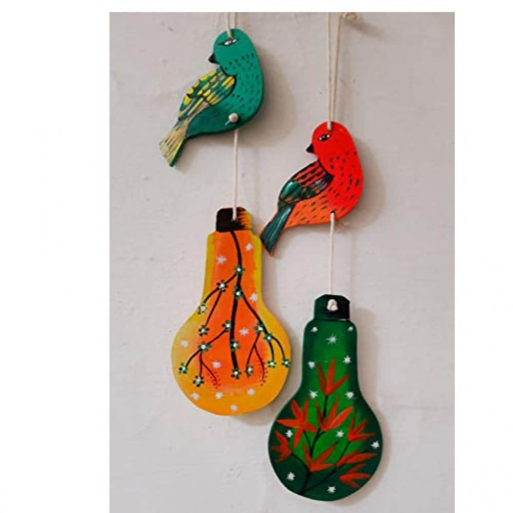 Handcrafted Wooden Wall Hanging (Set Of 2) - photo