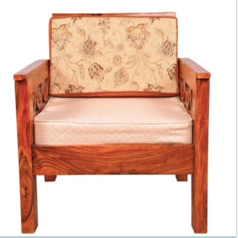 Euclid Single Seater Wooden Sofa