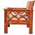 Euclid Single Seater Wooden Sofa - rear_view
