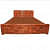 Solid Wood Single Bed - rear_view
