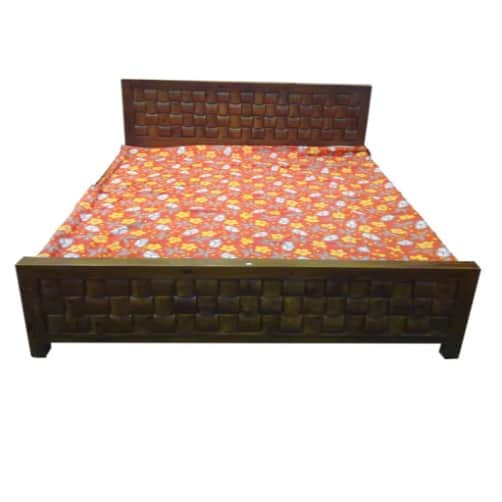 Solid Wood Single Bed - top_view