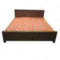 Solid Wood Single Bed - top_view