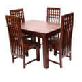 Solid Wood Dining Set 4 seater - top_view