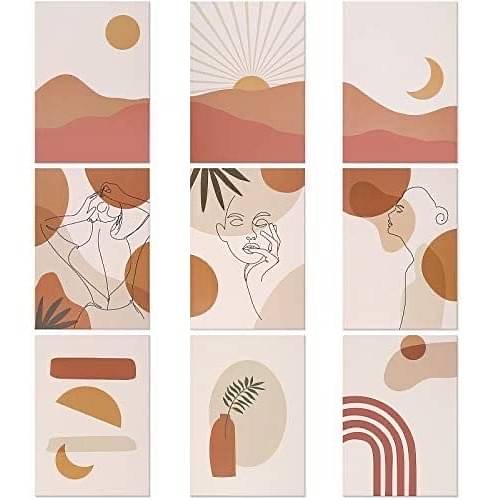 Minimalist Panel painting (Set of 9)