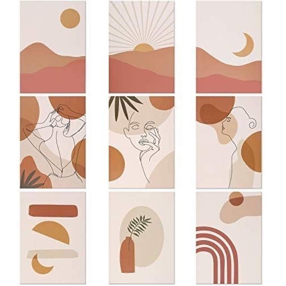 Minimalist Panel painting (Set of 9) - photo