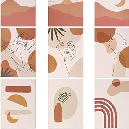 Minimalist Panel painting (Set of 9) - rear_view