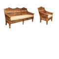 Isla 4 Seater Wooden Sofa Set - front_view