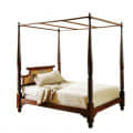 Winnipeg Teak Wood Poster Bed - rear_view