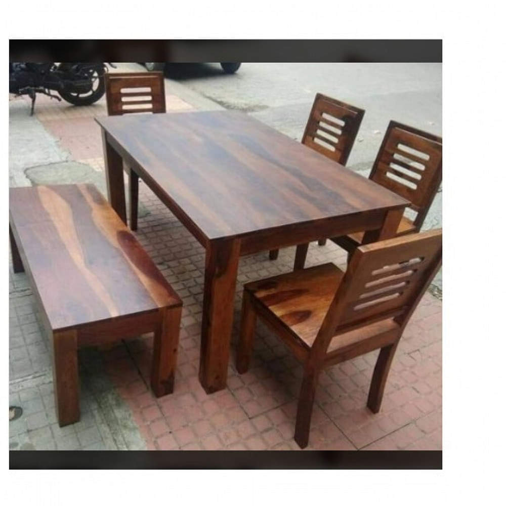 Wooden 6 Seater Dining Table Set - photo