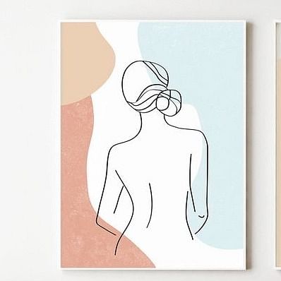 Minimalist Style Lady Painting