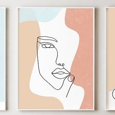 Minimalist Style Lady Painting