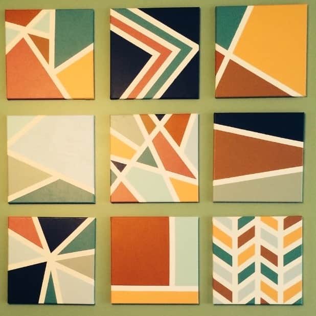 Abstract panels (Set of 9) - rear_view