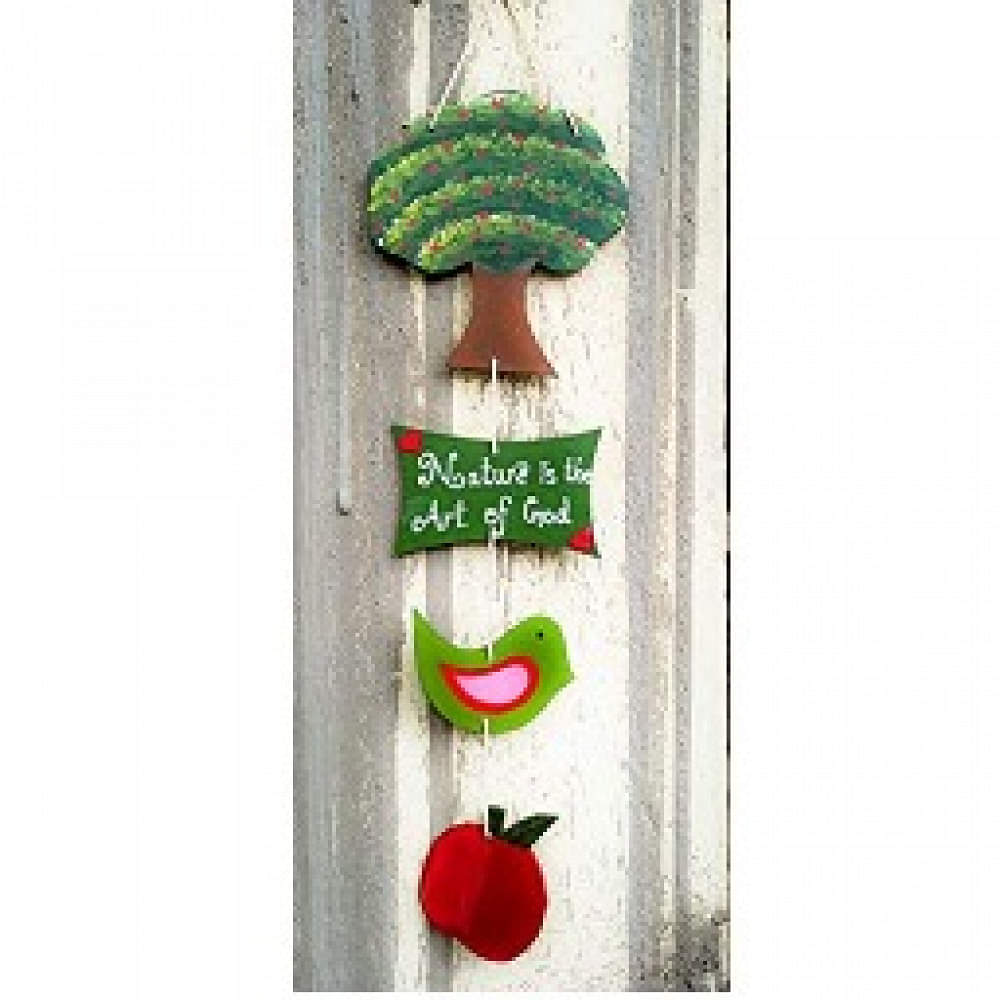 Handicraft Wooden Nature Wall Hanging. - photo