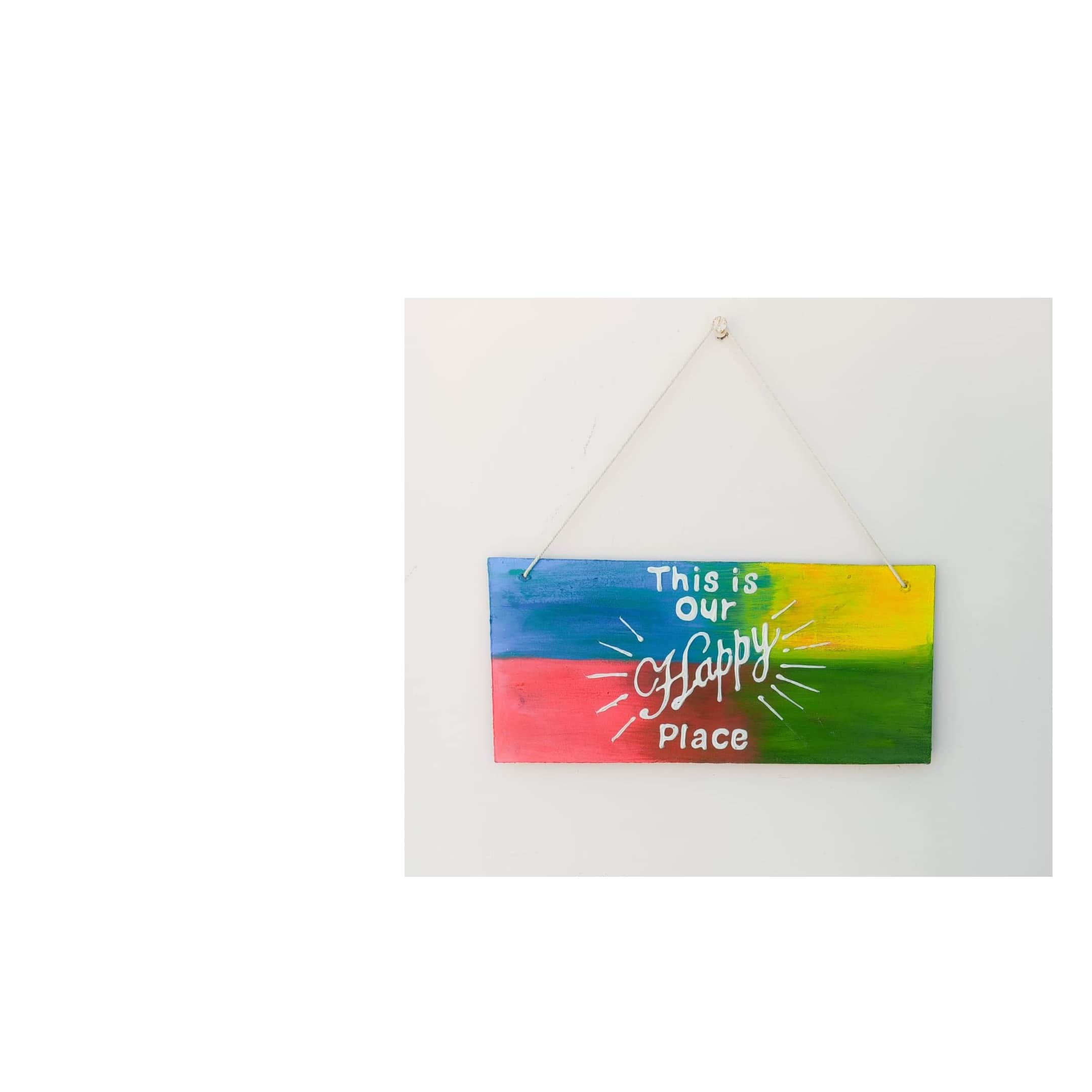 Handicraft Wooden Decorative Wall Hanging/Door Hanging - rear_view