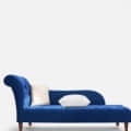 2 Seater Chaise Lounger In Blue Colour - front_view