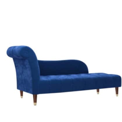2 Seater Chaise Lounger In Blue Colour - left_view