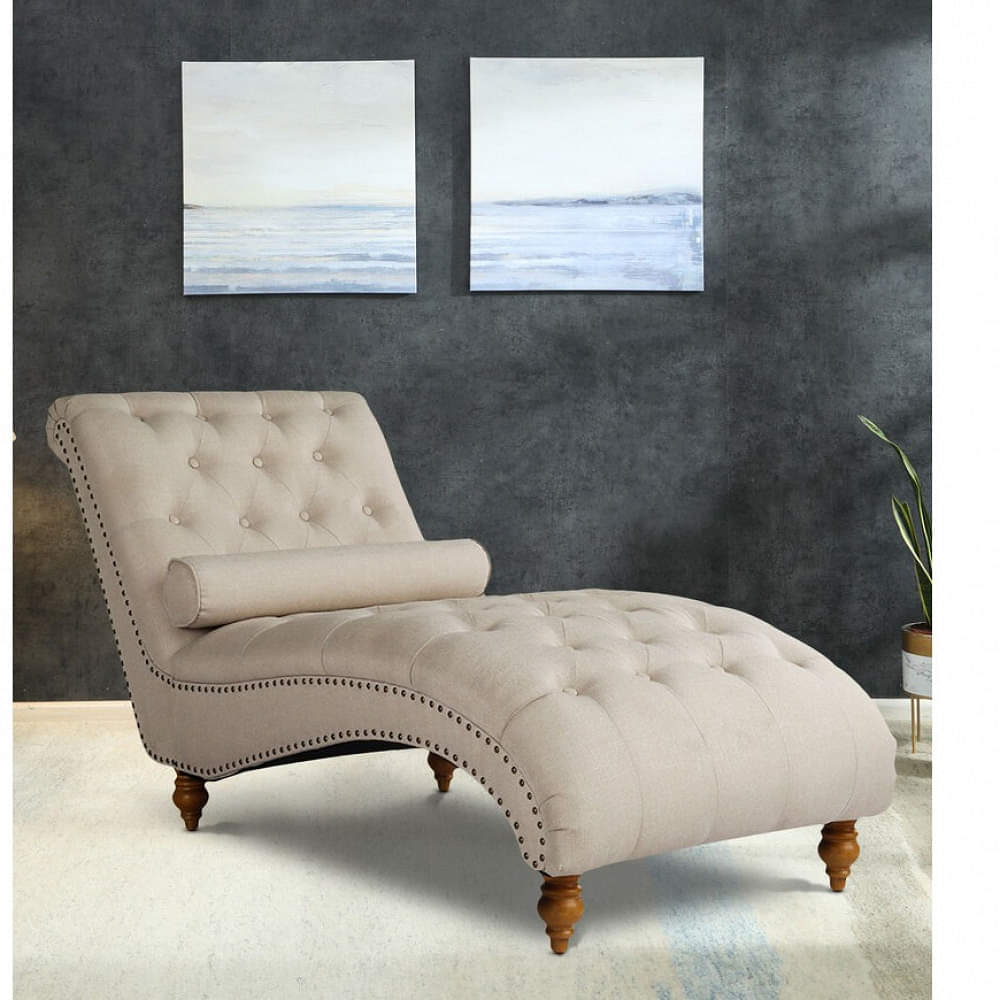 Chaise Lounger in Beige Colour - photo