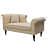 Chaise Lounger In Linen Beige - top_view