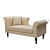 Chaise Lounger In Linen Beige - left_view
