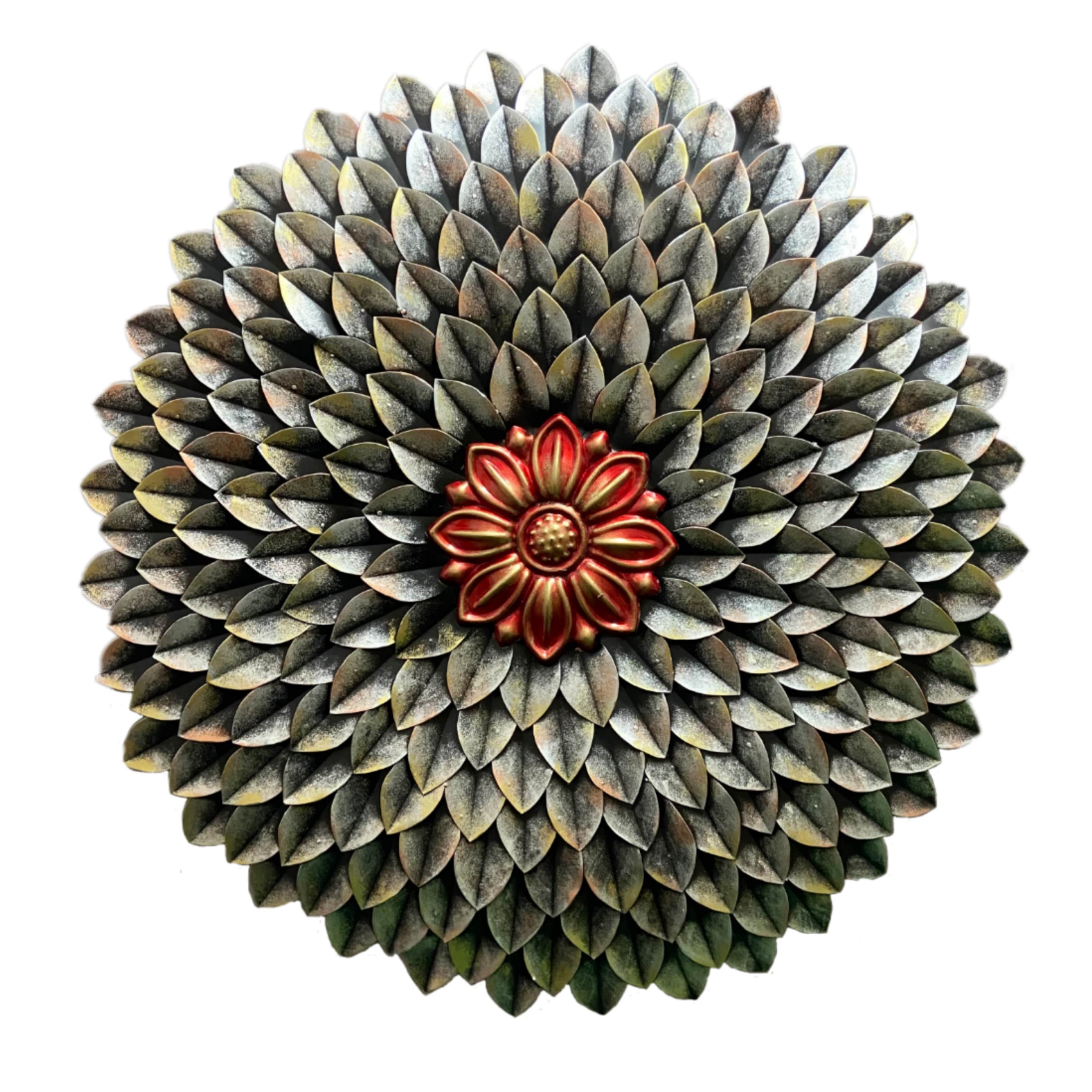 Urban Flower Metal Wall Decor - front_view