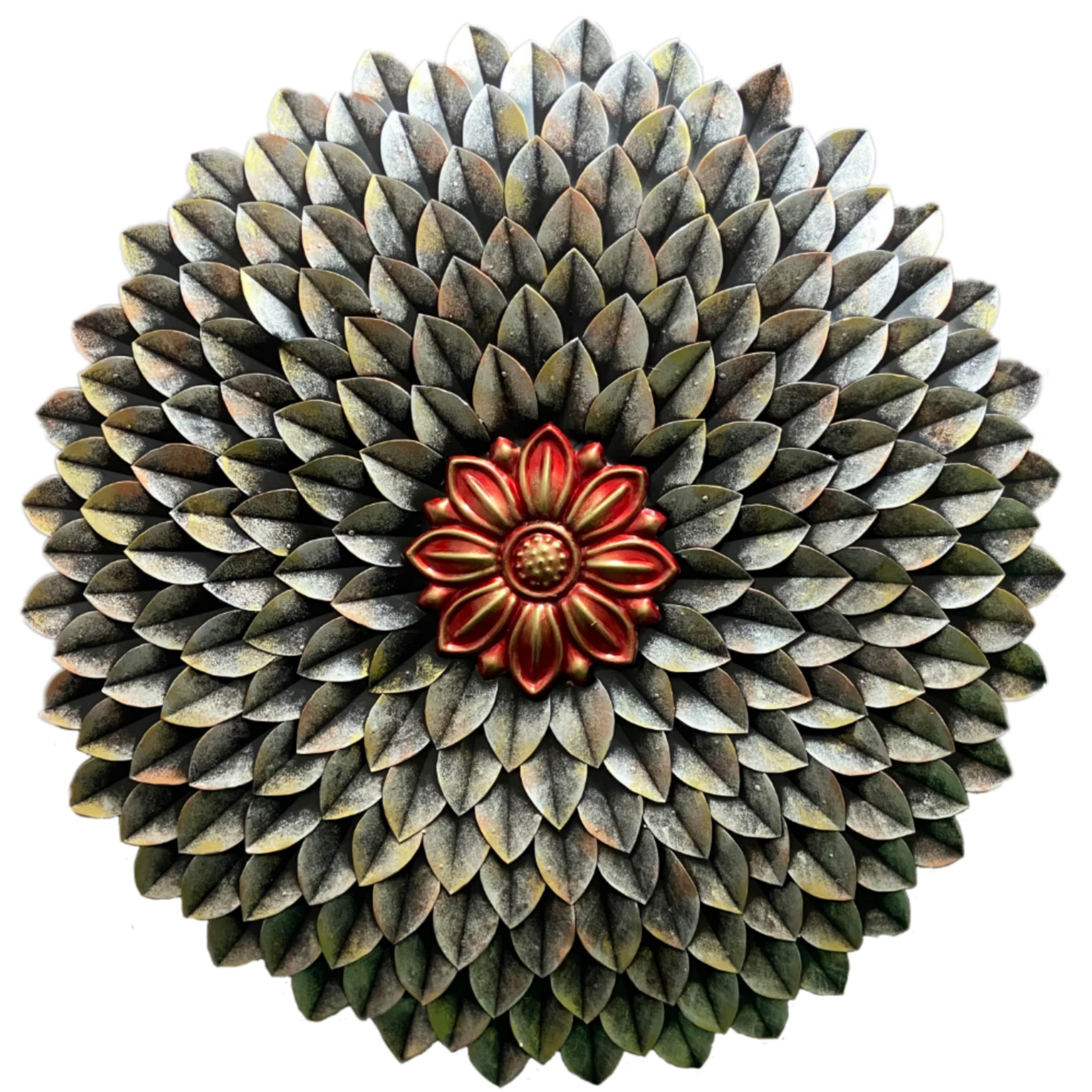 Urban Flower Metal Wall Decor - top_view